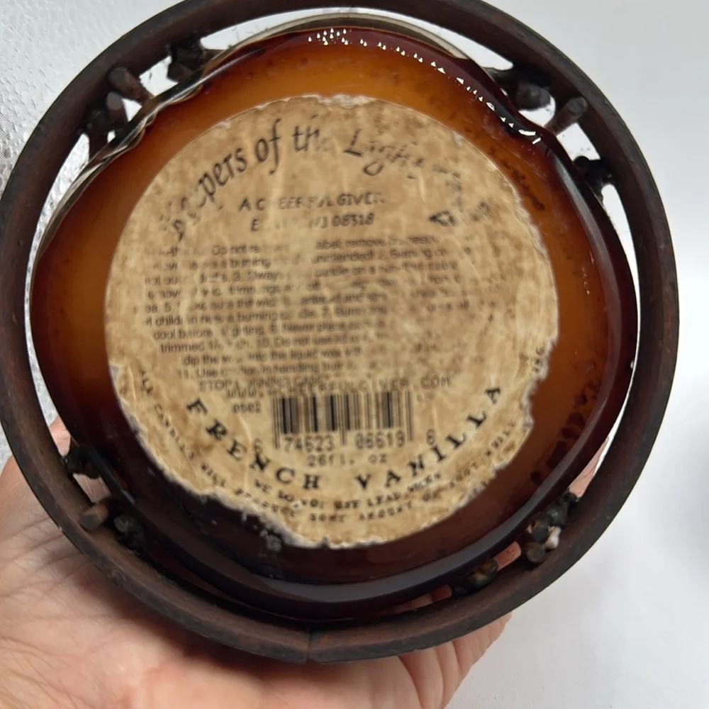 keeper of the light candle Rustic Brown Lantern Candle in Holder cheerful giver